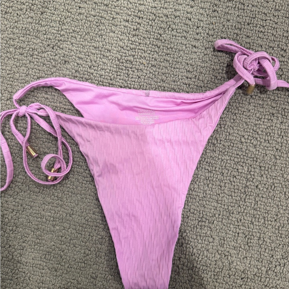 Monday Swimwear Purple Bikini Bottom with Tie Sides